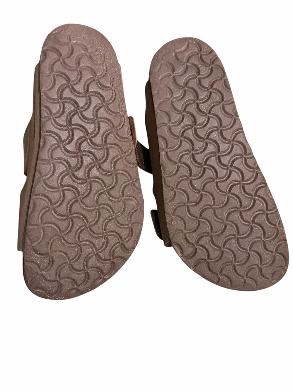Birkenstocks Brown Double-Buckle Slide Sandals with Adjustable Straps